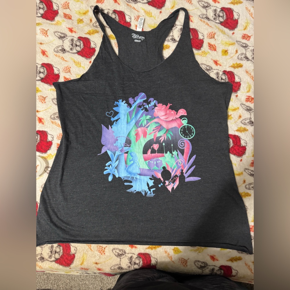 Hot Topic Disney Fantasy Graphic Tank Top - Black